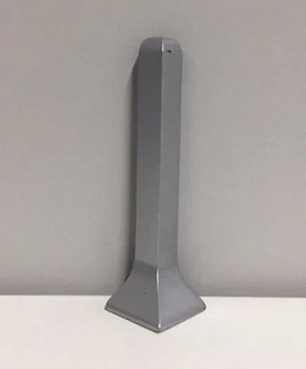 Угол внешний (наружный) Русский профиль из алюминия для алюминиевого плинтуса 60 мм, серебро